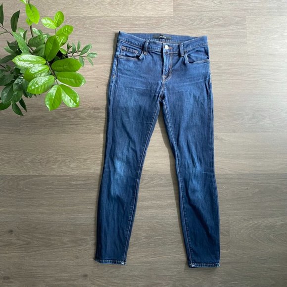 J BRAND Blue “Capri” Mid-Rise  Skinny Jeans in “Starless” - Picture 1 of 11